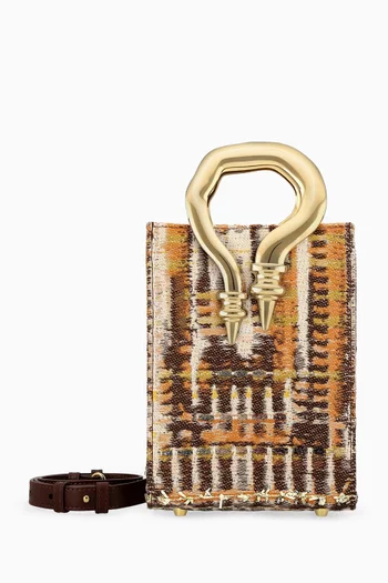 Malleable Mini Shopper Bag in Couture Fabric