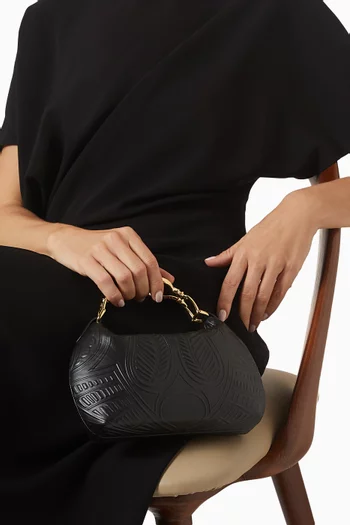 Mini Duo Bag in Embossed Leather