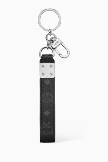 Aren Diamond Logo Key Holder in Visetos Canvas