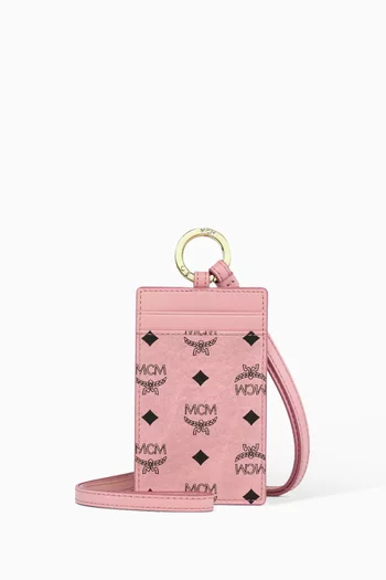 Lanyard ID Card Holder in Visetos Canvas
