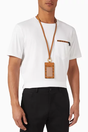 Lanyard ID Card Holder in Visetos Canvas