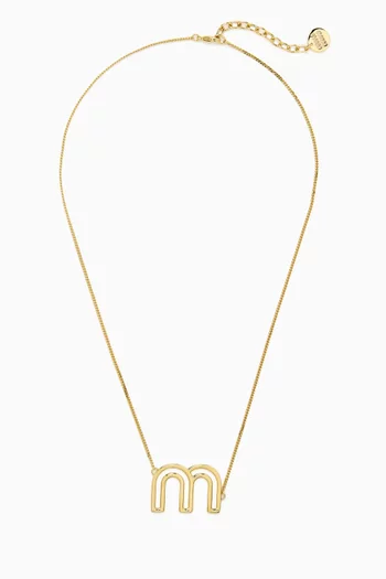 M Necklace in Metal