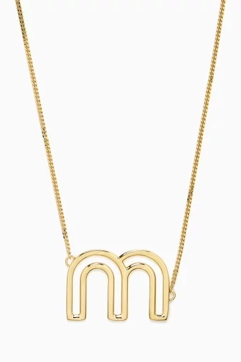 M Necklace in Metal