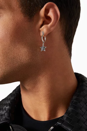 Stella Notre Dame Hoop Earrings in Sterling Silver