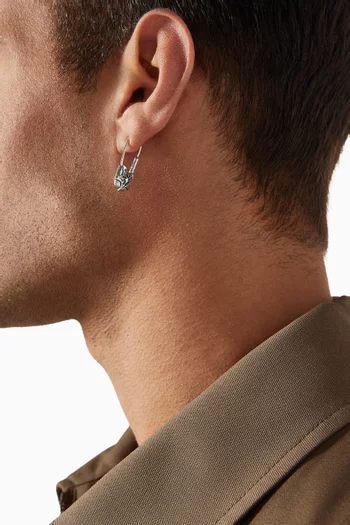 Stella Notre Dame Single Pin Earring in Silver