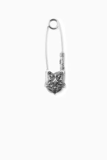 Stella Notre Dame Single Pin Earring in Silver