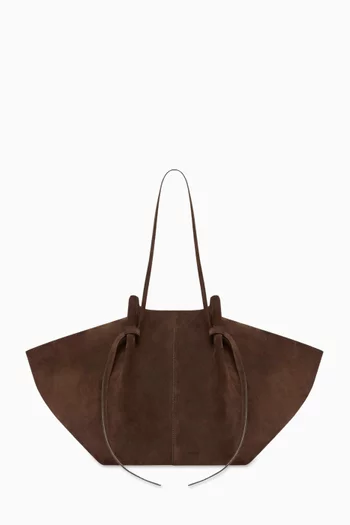 Large Mochi Tote Bag in Suede Leather