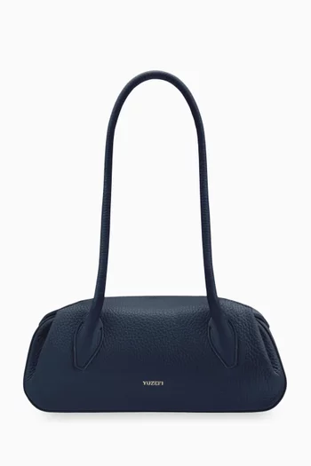 Mini Oyster Shoulder Bag in Pebble-grained Leather
