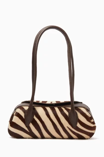 Mini Oyster Shoulder Bag in Pony Hair Leather