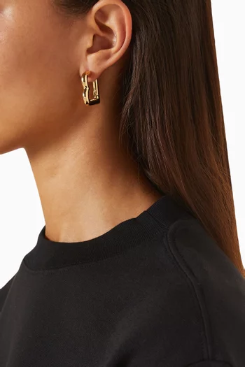 B Earrings in Brass