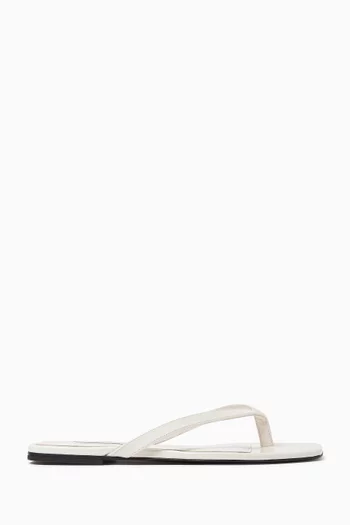 Flip Flop Flats in Naplack Leather