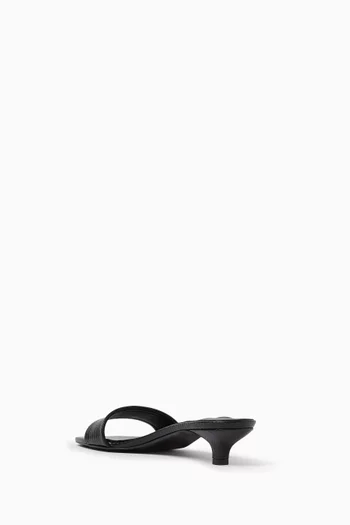 Bandeau 35 Mule Sandals in Lizard-embossed Leather