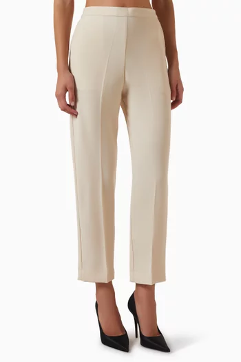 Straight-fit Crop Pants in Crepe