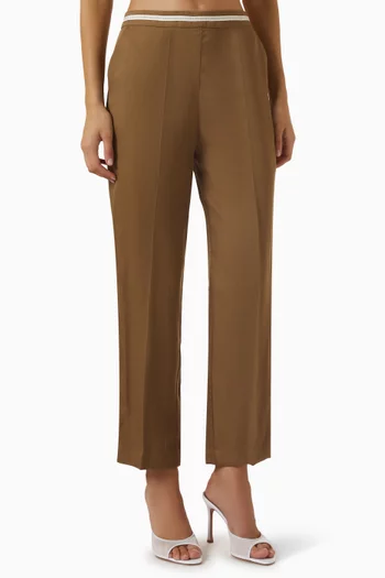 Straight-fit Crop Pants in Viscose