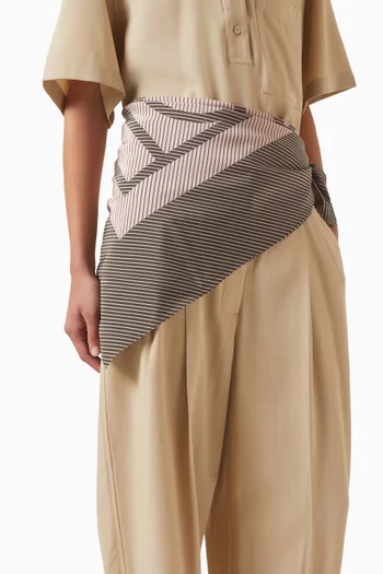 Centered Monogram Scarf in Silk