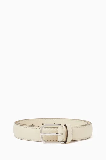 Slim Belt in Grained Leather