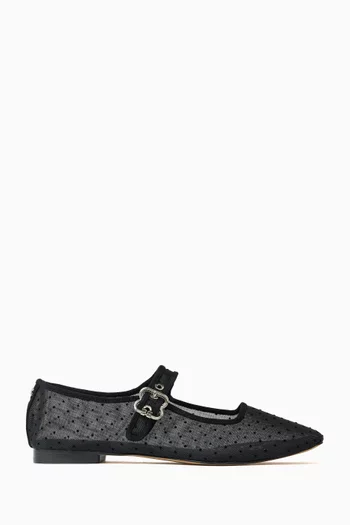 Michaela Polka-dot Ballerina Flats in Mesh
