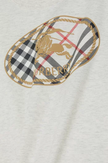 Check Knight Stamp T-shirt in Cotton