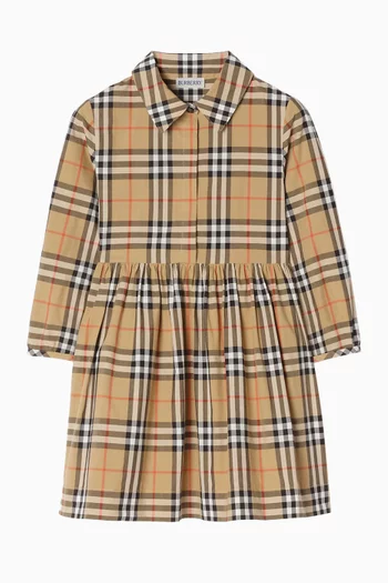 Check Dress in Cotton