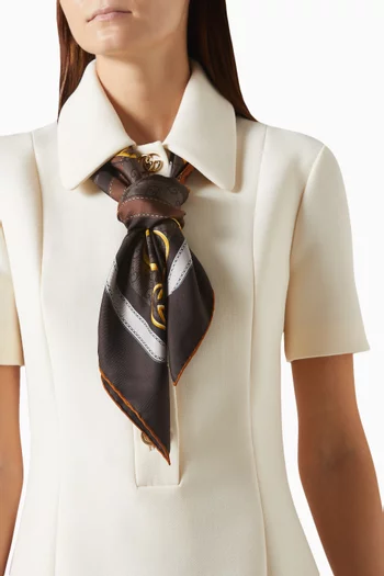 Harry Printed Scarf in Twill