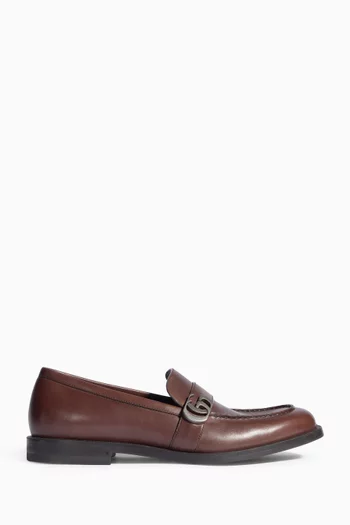 Double G Loafers in Leather