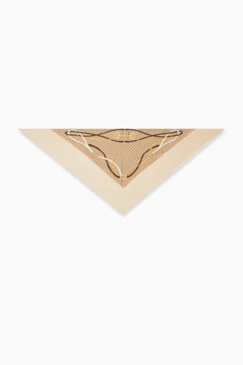 Printed Scarf in Silk Twill