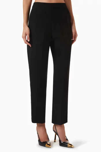 Straight-fit Crop Pants in Crepe