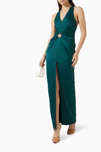 Sarah Open-back Dress in Satin