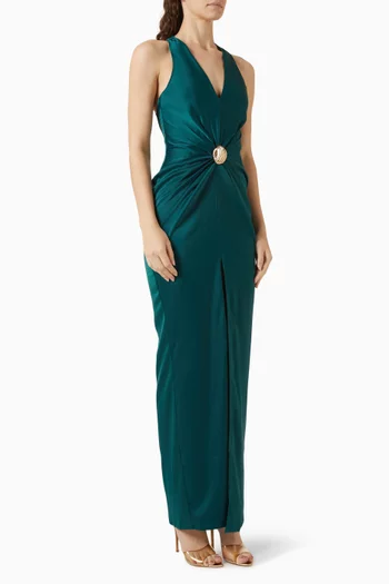 Sarah Open-back Dress in Satin