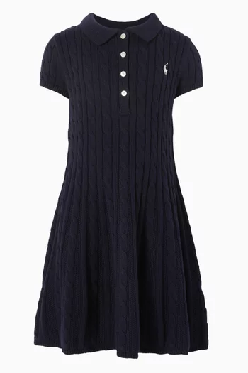 Cable-knit Polo Dress
