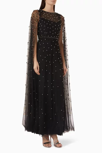 Pearl-embellished Gown in Tulle