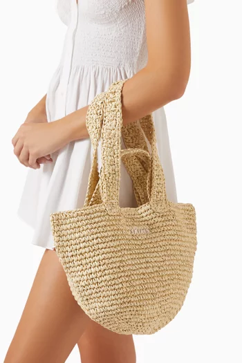 Mini Tote Bag in Raffia
