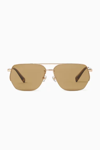 Aviador Aviator Sunglasses in Stainless Steel