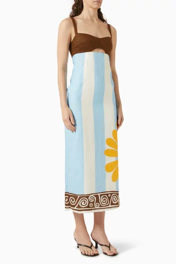 Nara Cut-out Dress in Linen