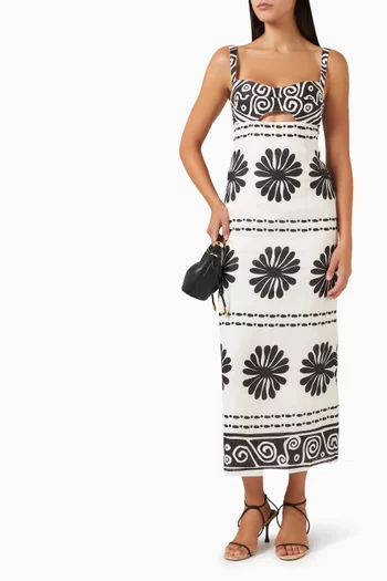 Nara Cut-out Dress in Linen