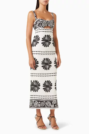 Nara Cut-out Dress in Linen