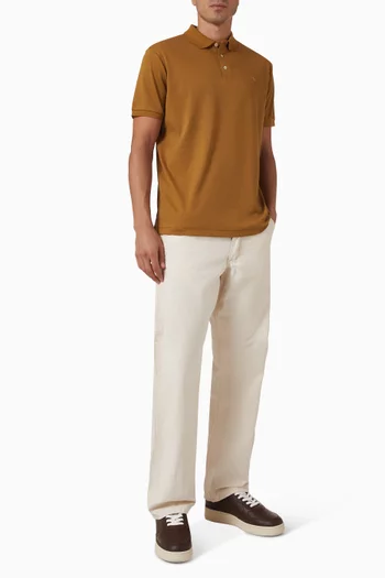 Logo Slim-fit Polo T-shirt in Cotton