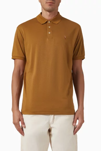 Logo Slim-fit Polo T-shirt in Cotton