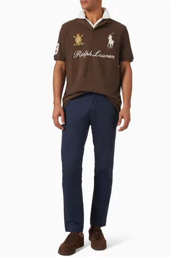 Logo Polo T-shirt in Mesh-knit