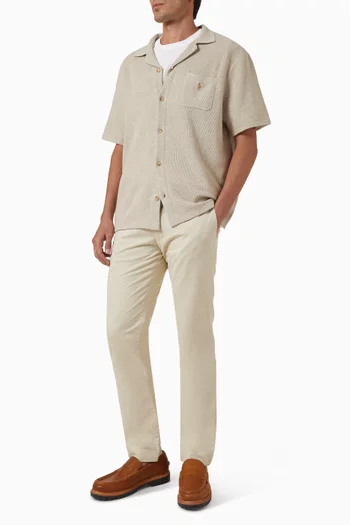 Button-down Logo Shirt in Cotton
