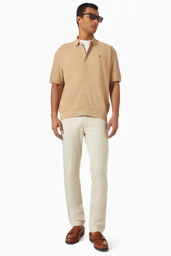 Embroidered Logo Shirt in Cotton