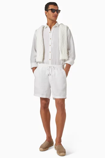 Buttoned Sport Shirt in Linen