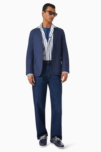 Single-breasted Blazer in Linen-blend