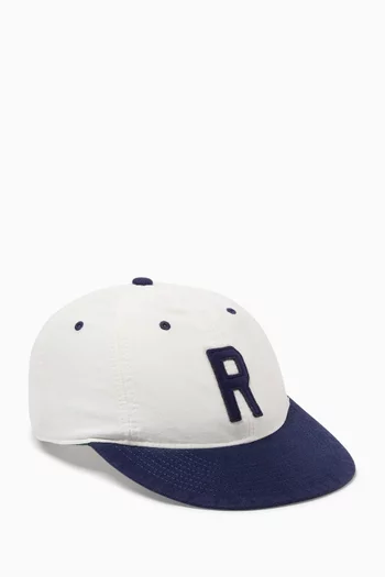 Newport R Logo Baseball Cap in Cotton