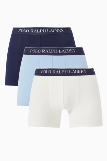 Classic Logo Trunks in Stretch Cotton, Set of 3