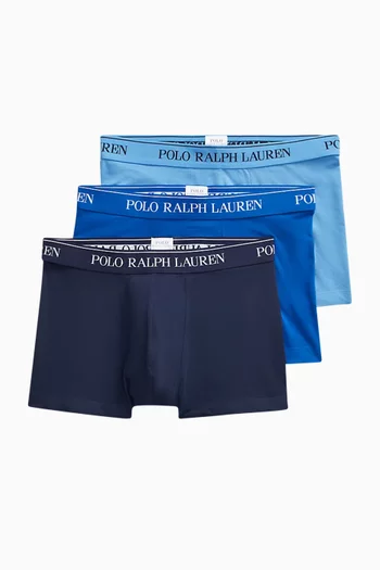 Classic Logo Trunks in Stretch Cotton, Set of 3