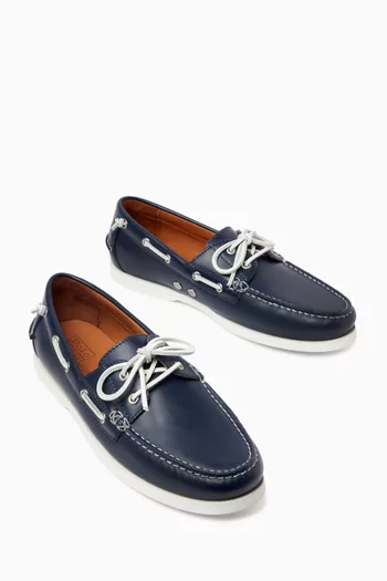 Merton Boat Shoes in Leather