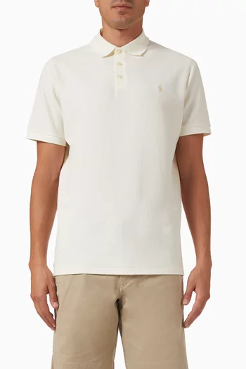 Honeycomb Mesh Polo Shirt in Cotton