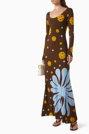 Rocco Printed Dress in Viscose Blend