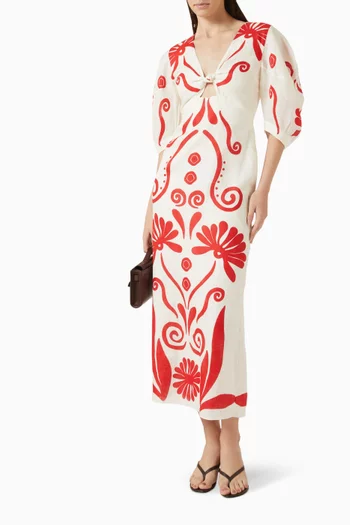 Gaia Knot Dress in Linen
